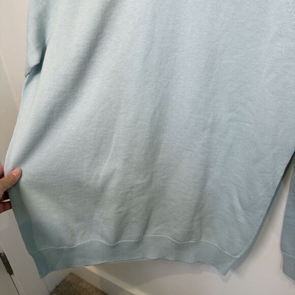 Oliver Charles Sweater Women's Medium Blue Bird Summer Crewneck Seacell Knit - Picture 4 of 12